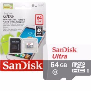 Tarjeta de Memória Micro SD Sandisk Ultra 64GB 100MBs