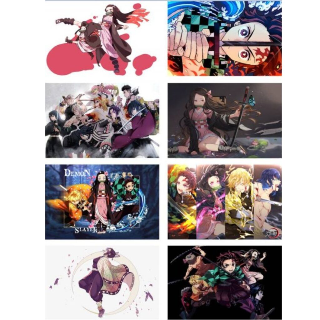 Poster x8 Demon Slayer