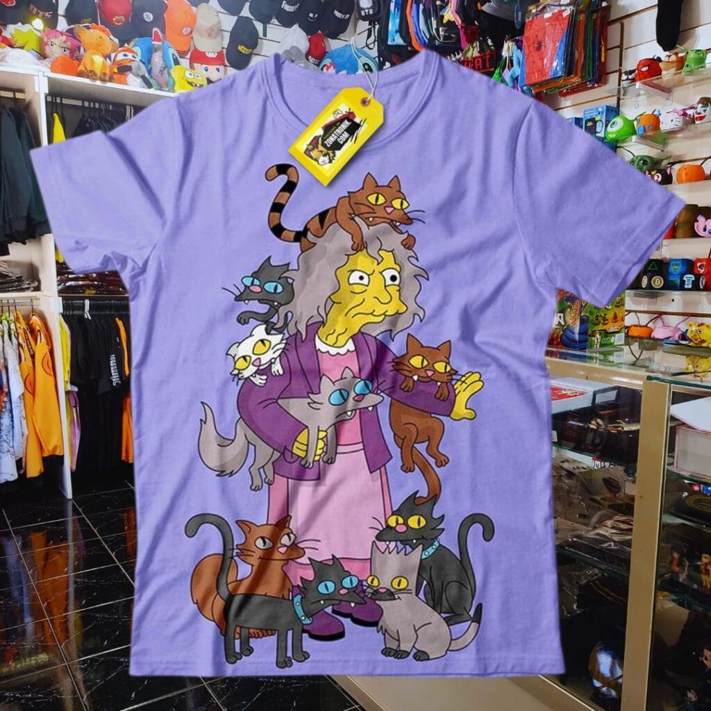 Remera talle M Eleanor La loca de los gatos - Los Simpsons