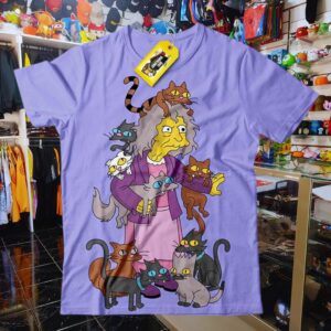 Remera talle L La loca de los gatos – Los Simpsons