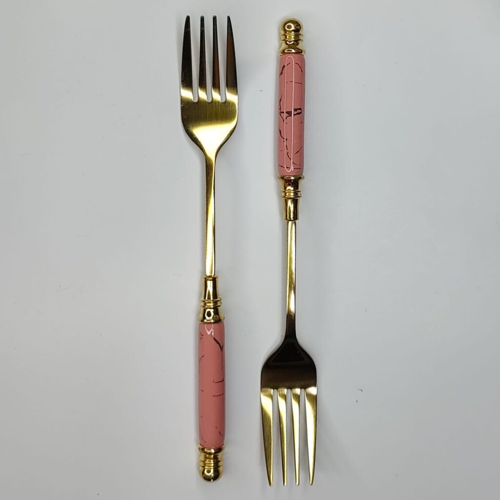 Tenedor Rosa x6
