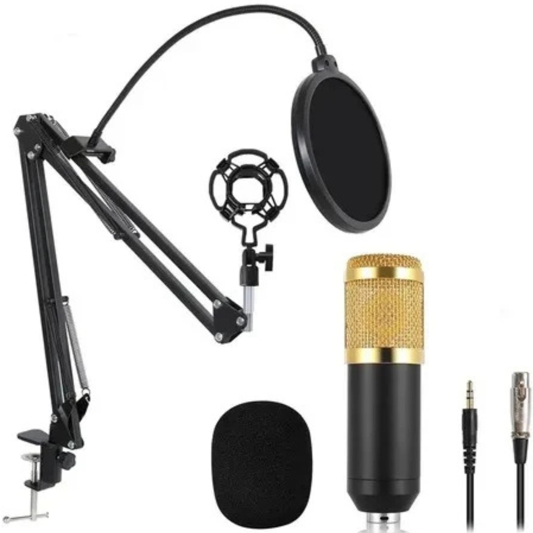Kit Microfono Condenser Profesional Con Brazo + Anti Pop