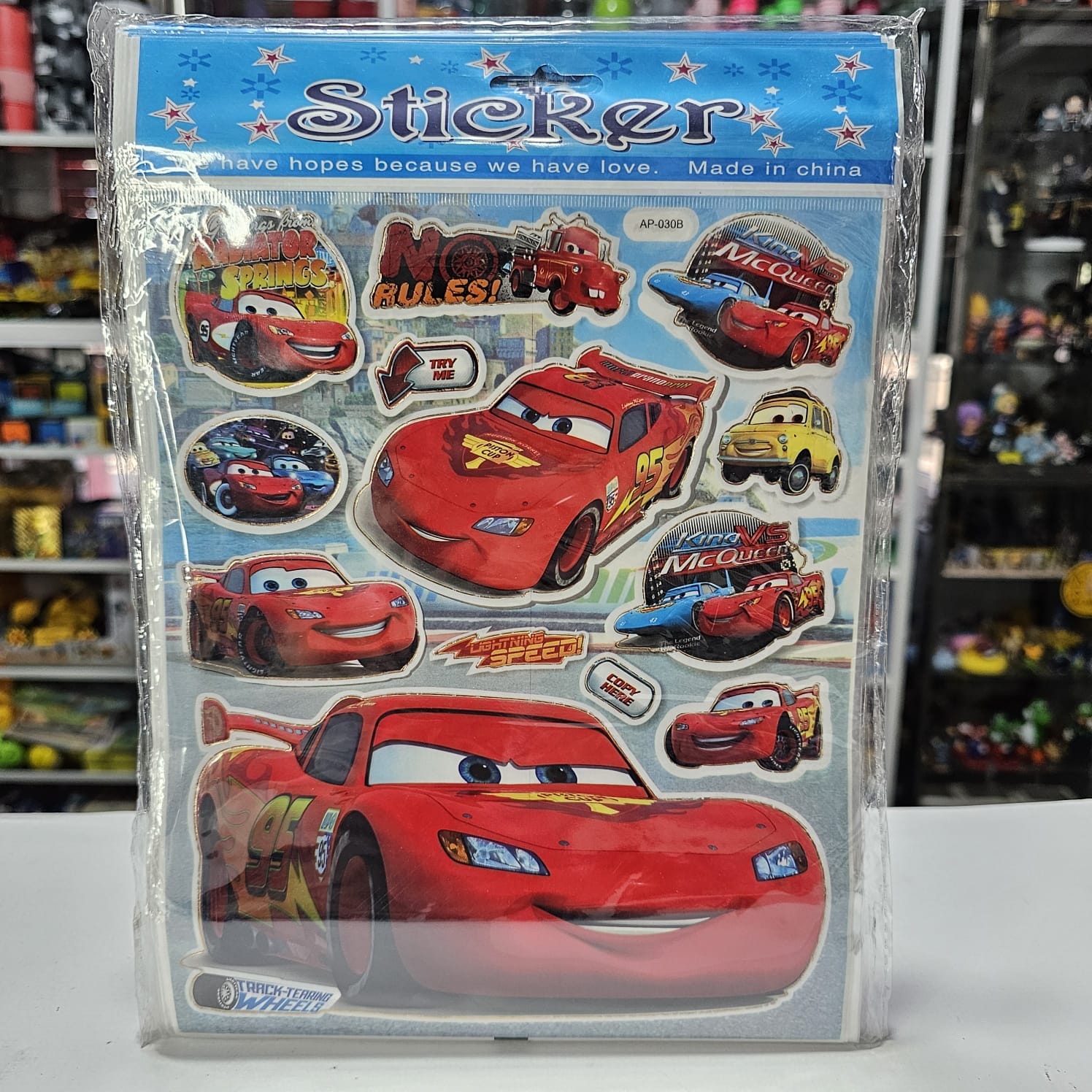 Plancha Stickers Cars
