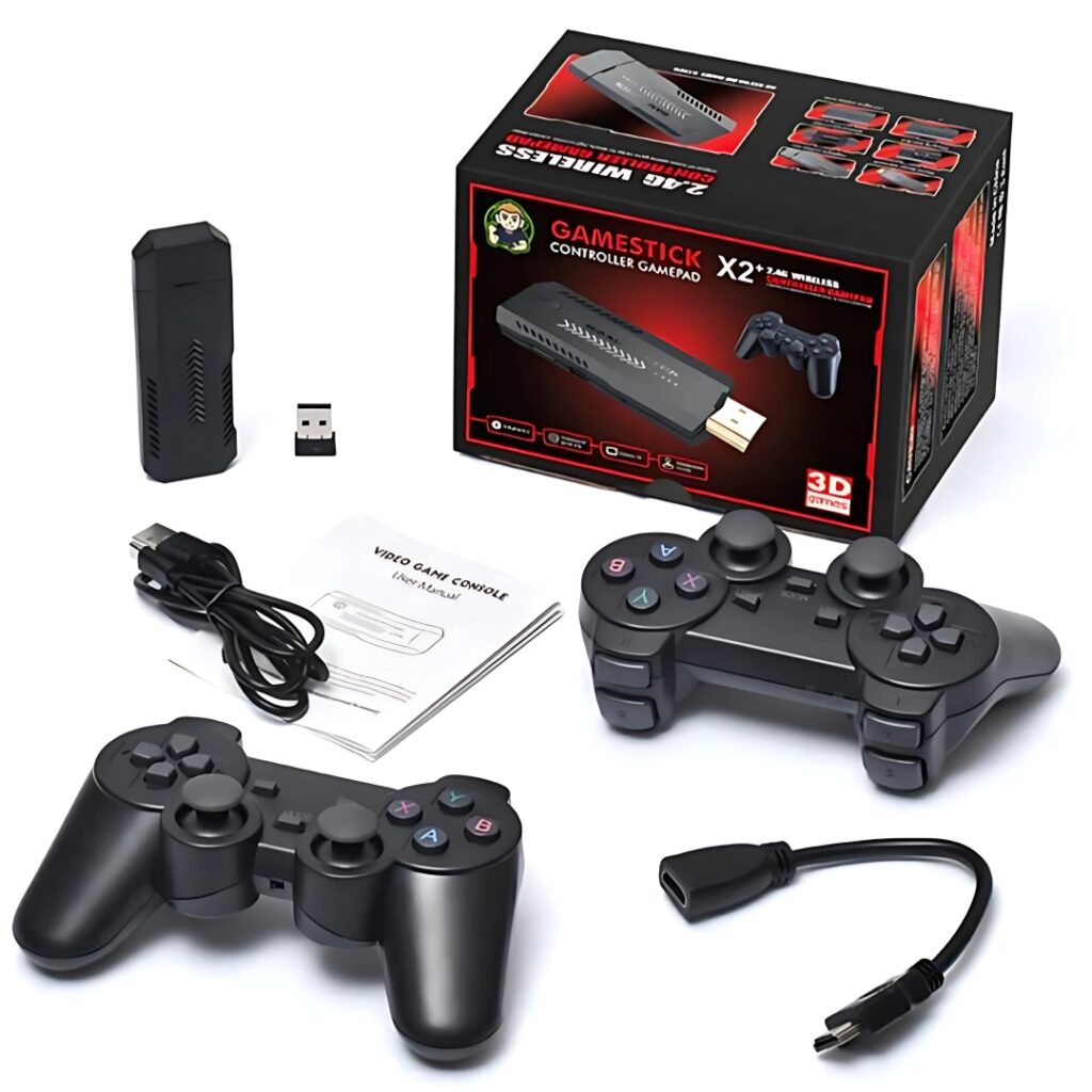 Console X2+ Game Stick 4K +10000 Juegos 2 Controles