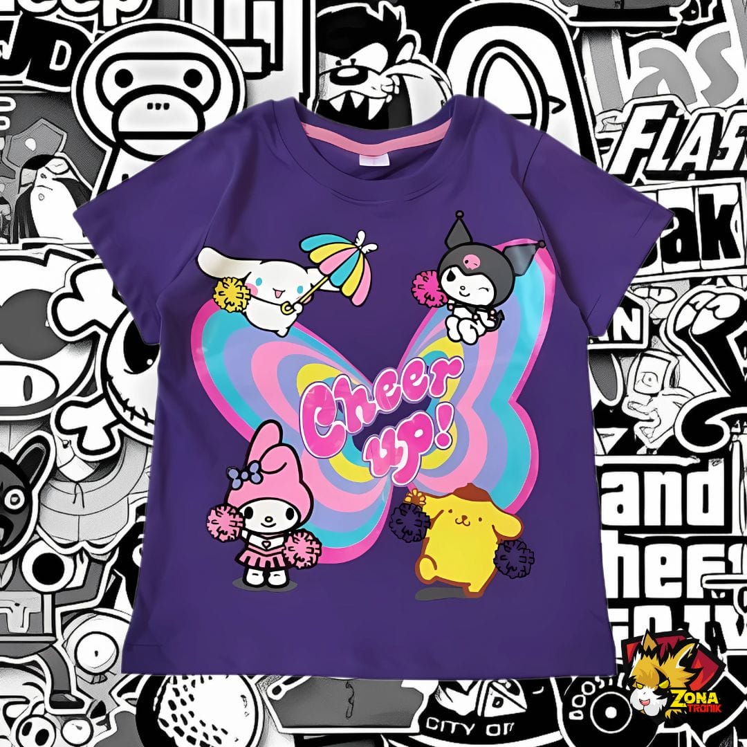 Remera talle 8 Cheer Up Kuromi - Cinnamoroll