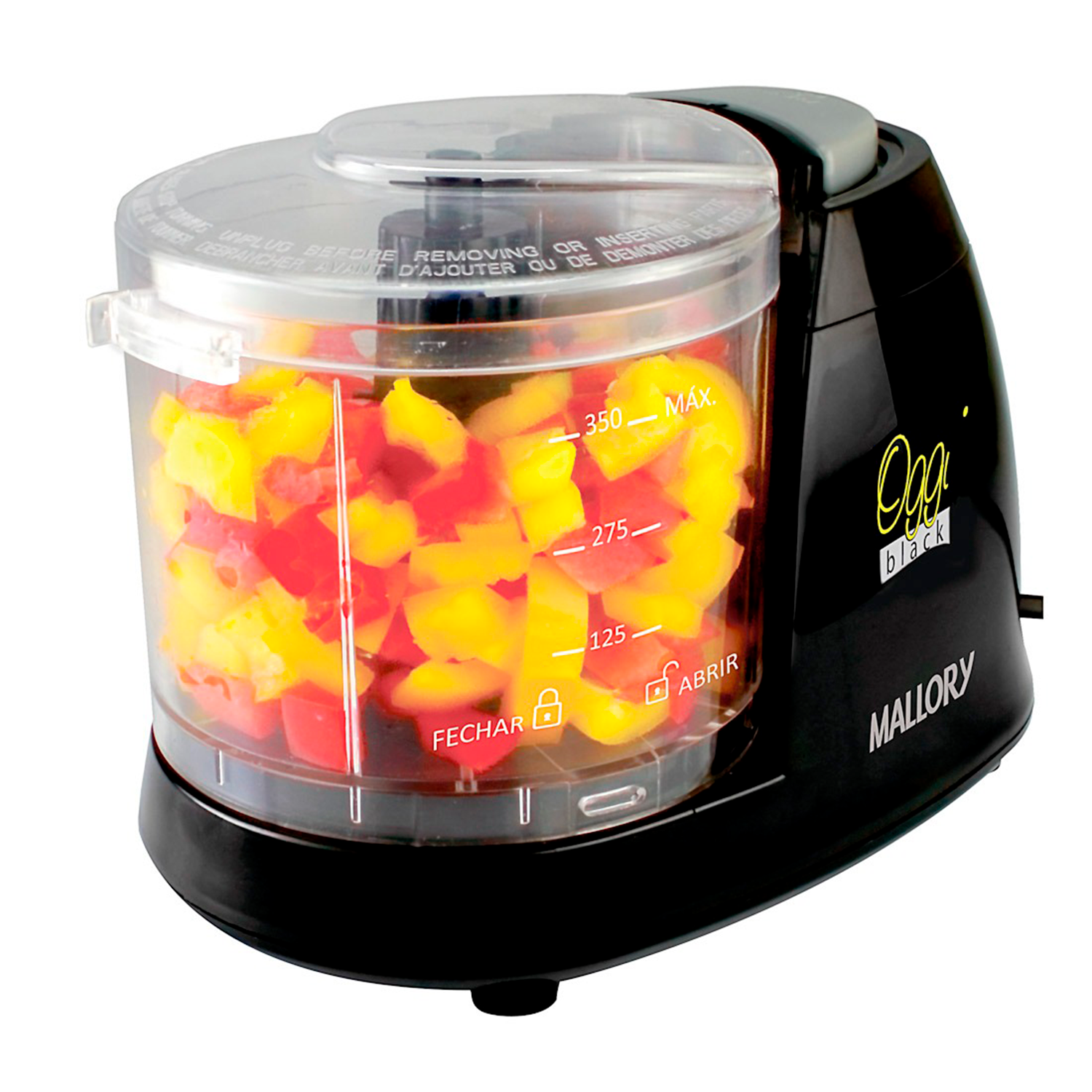 Mini Procesadora Mallory Oggi 220v - Negro
