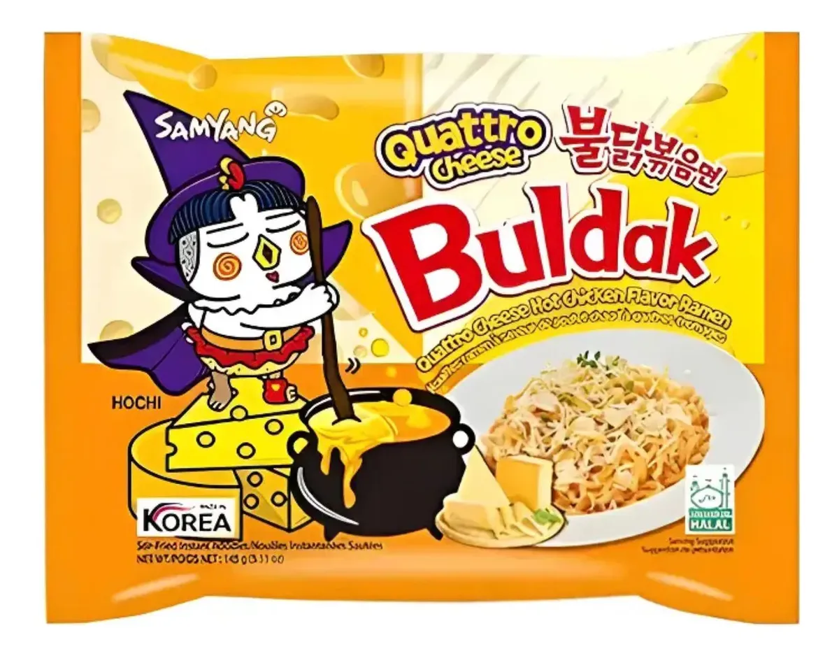 Buldak / Ramen Sabor 4 Quesos Y Pollo Picante 145 G - Corea