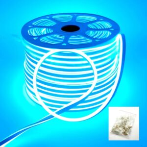 Manguera led luz neon 2835 220v 100 metros Azul Frio