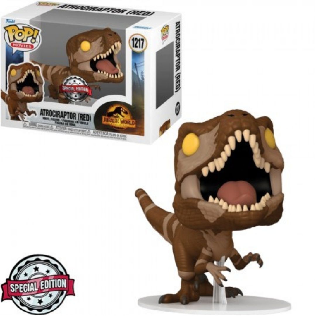 FUNKO POP JURASSIC WORLD DOMINION ATROCIRAPTOR RED *EX* 1217
