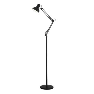 Lampara De Pie Onica Con Base Y Brazos Moviles 185 Cm Negra
