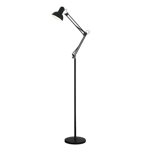 Lampara De Pie Onica Con Base Y Brazos Moviles 185 Cm Negra