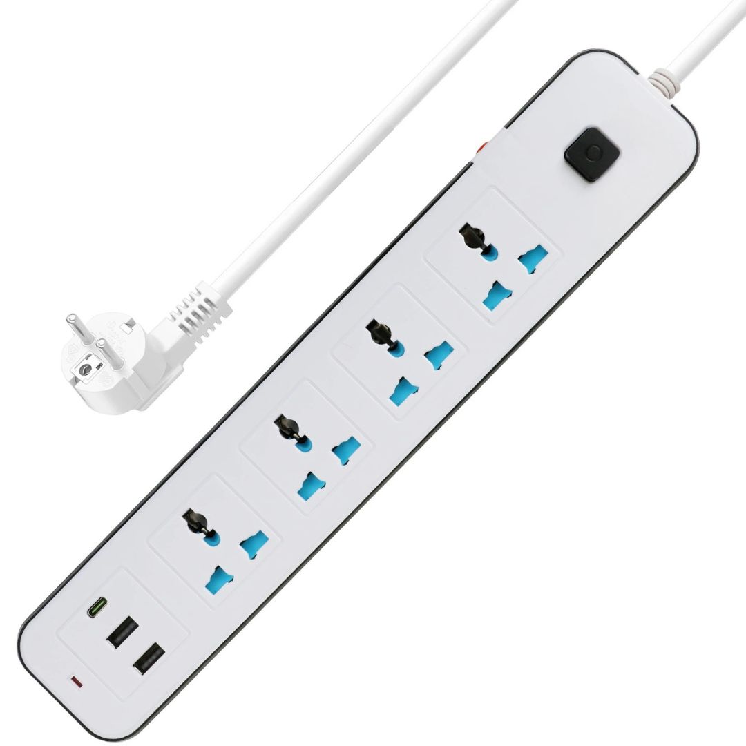 ZAPATILLA ELECTRICA CON DOBLE PUERTO USB Y ENTRADA TIPO C