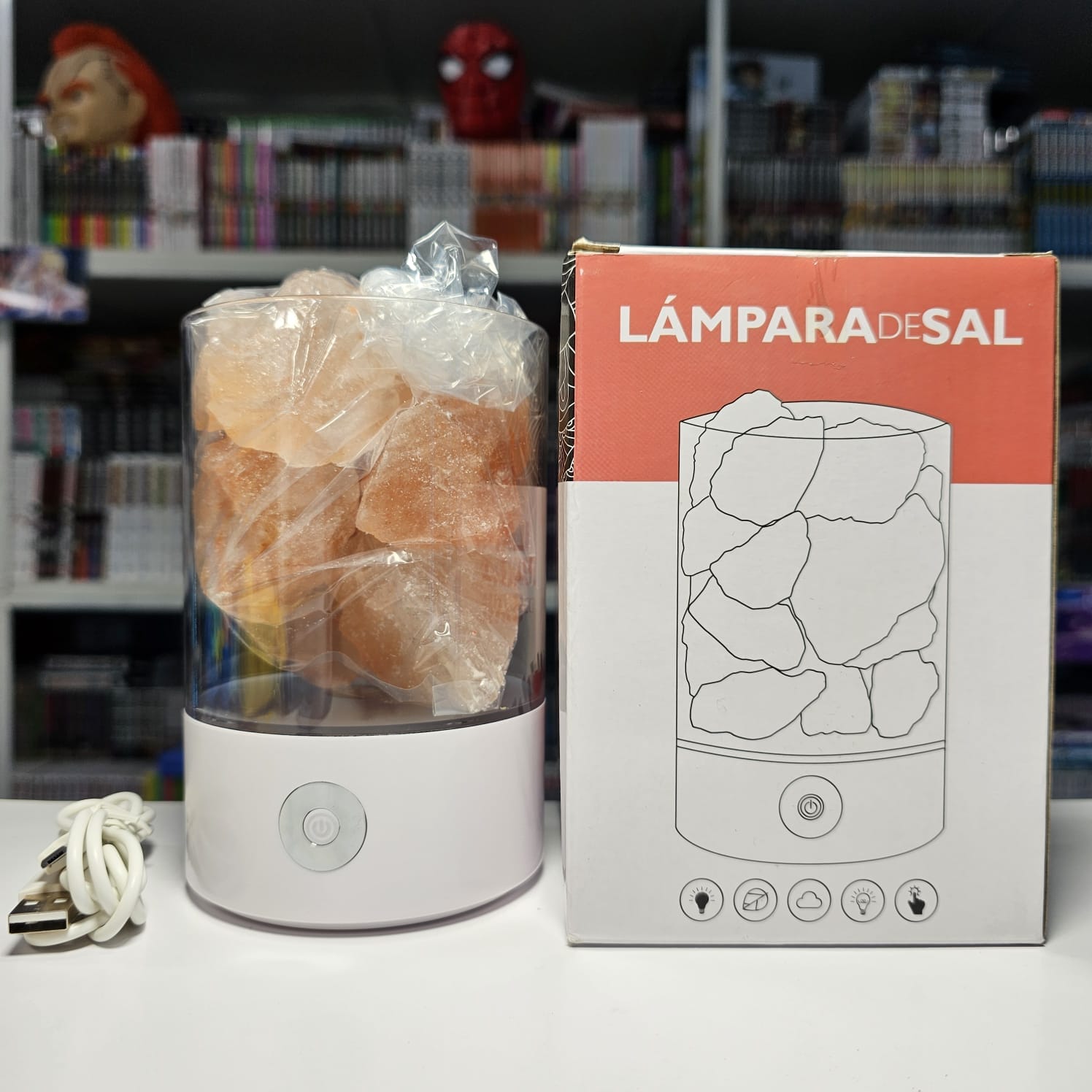 LAMPARA DE SAL VIDRIO REDONDO