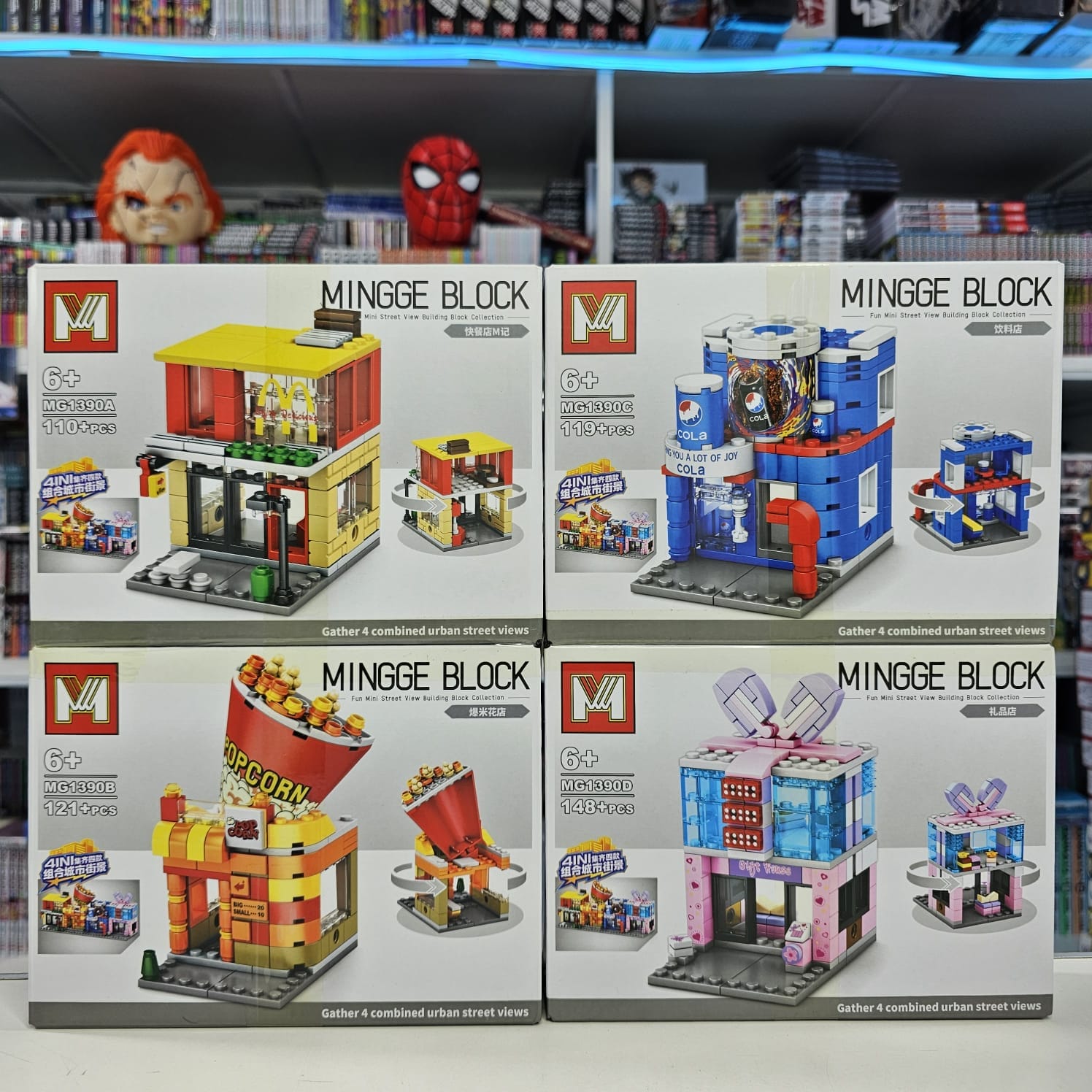 Mingge block Tiendas de comida y bebidas x4