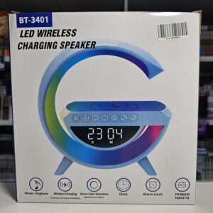PARLANTE CON BASE DE CARGA RGB RELOJ
