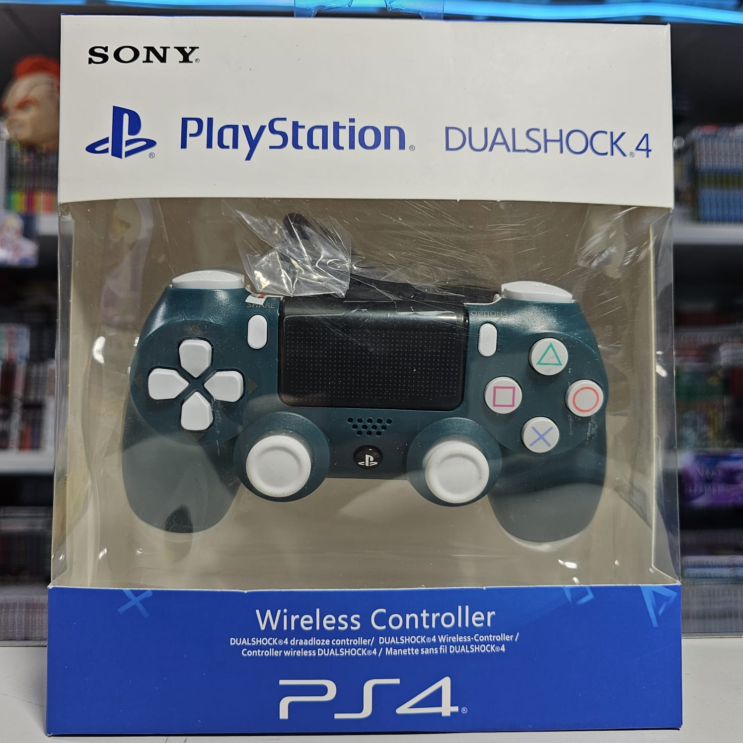 JOYSTICK PS4 REPLICA VERDE Y BLANCO