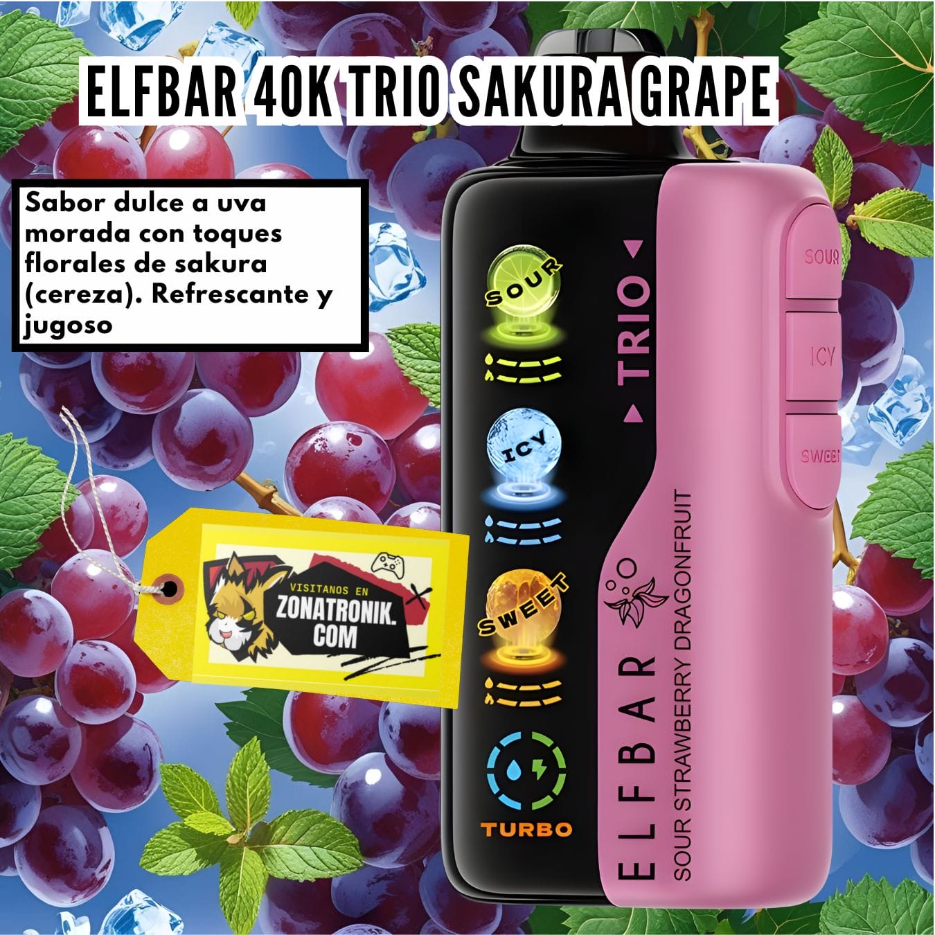 ELFBAR 40K TRIO SAKURA GRAPE