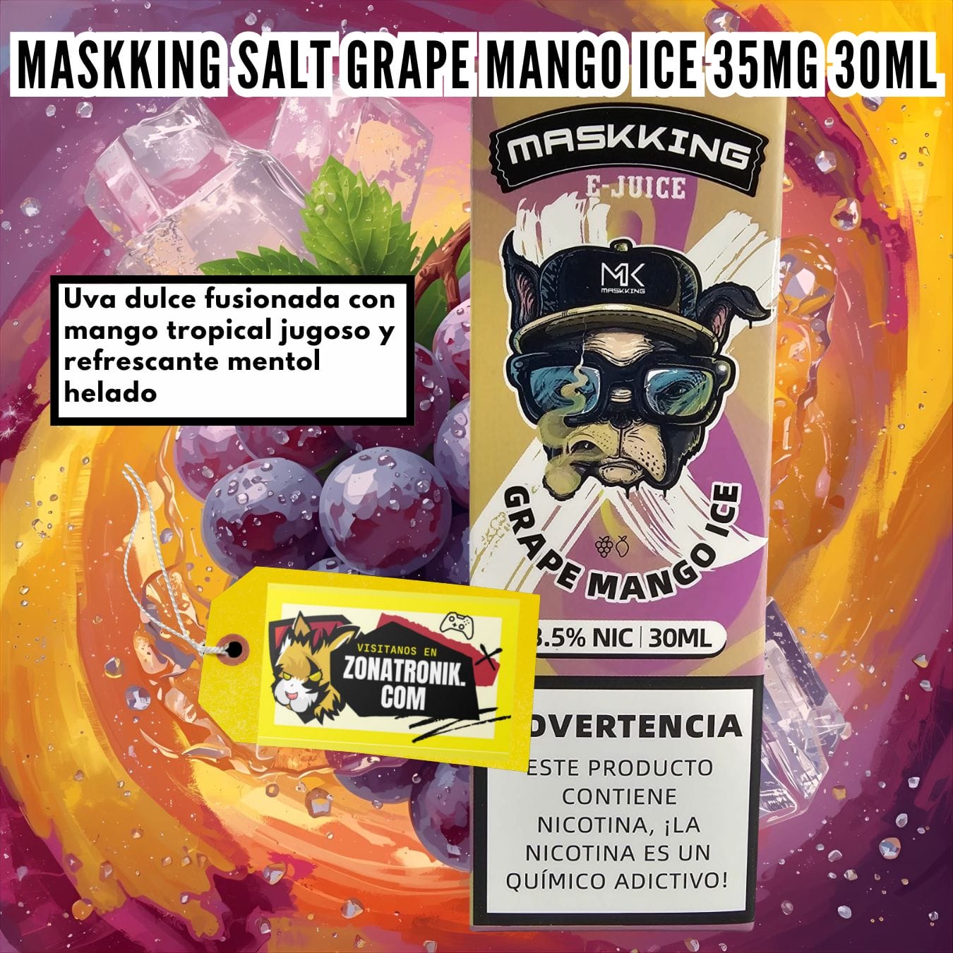 MASKKING SALT GRAPE MANGO ICE 35MG 30ML