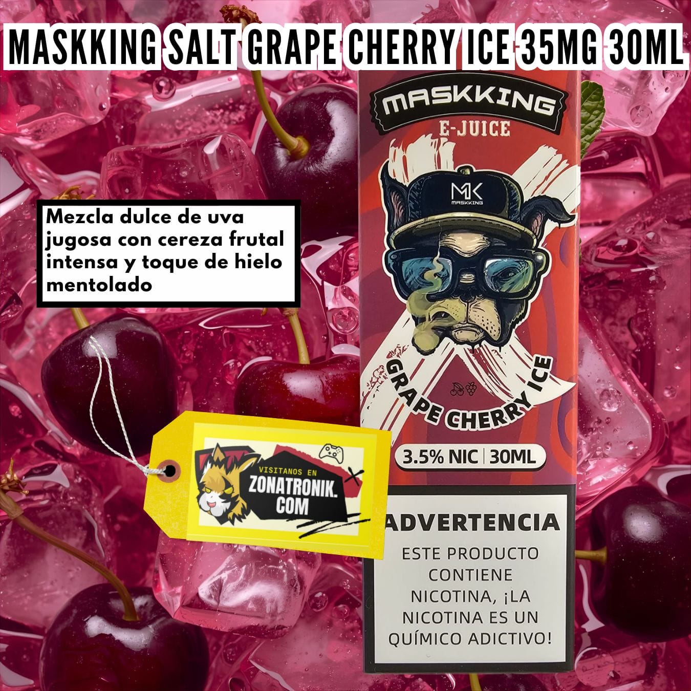 MASKKING SALT GRAPE CHERRY ICE 35MG 30ML