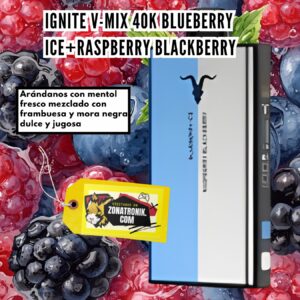 IGNITE V-MIX 40K BLUEBERRY ICE+RASPBERRY BLACKBERRY