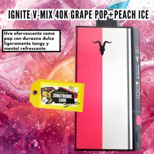 IGNITE V-MIX 40K GRAPE POP+PEACH ICE