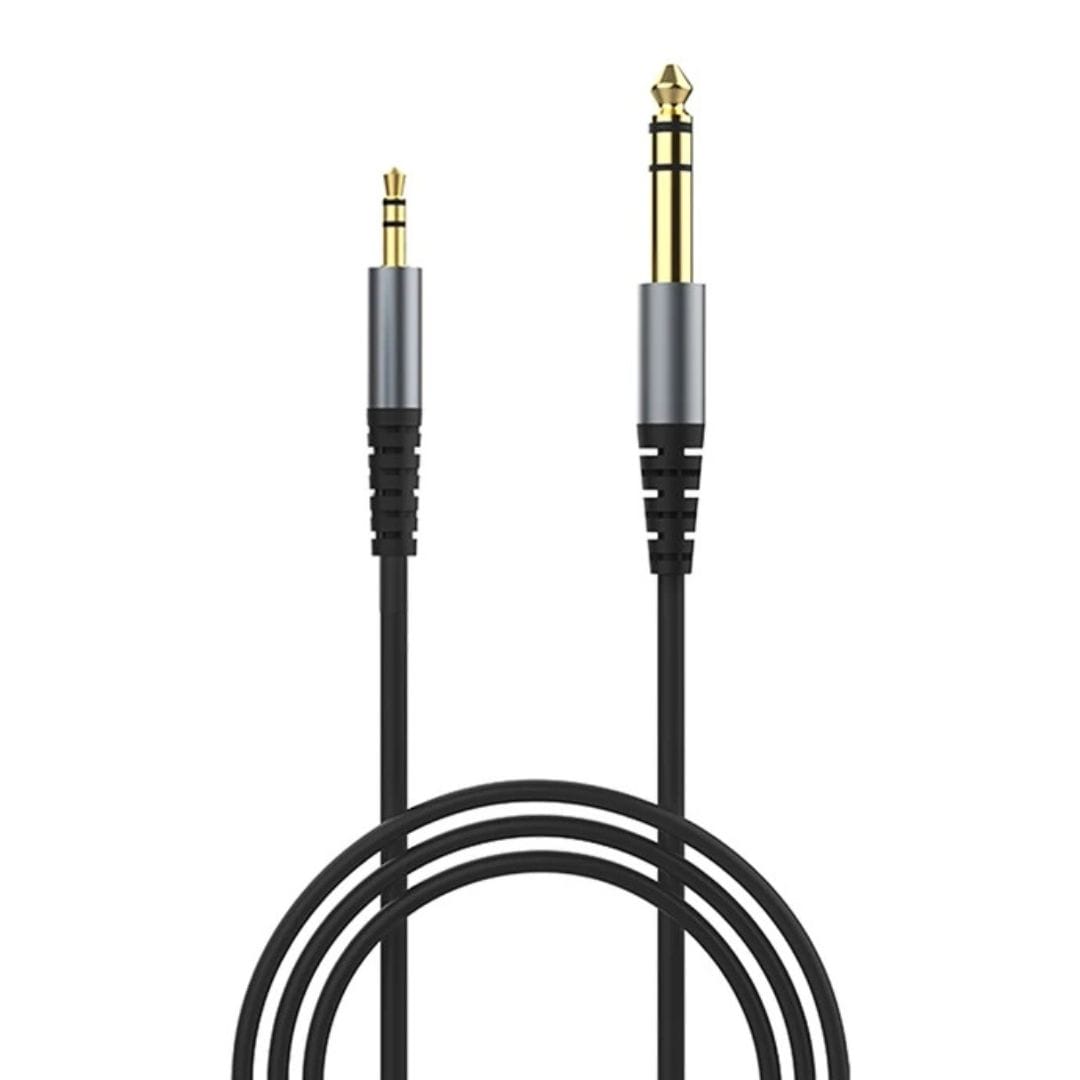 Cable de Audio TRS 3.5mm a 6.35mm Profesional