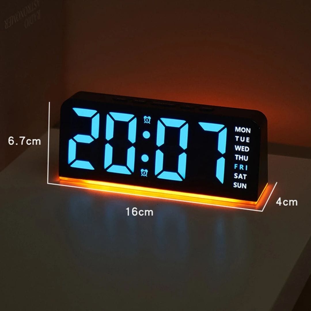 Reloj Despertador Digital LED 6.5" con Iluminacion y Alarma