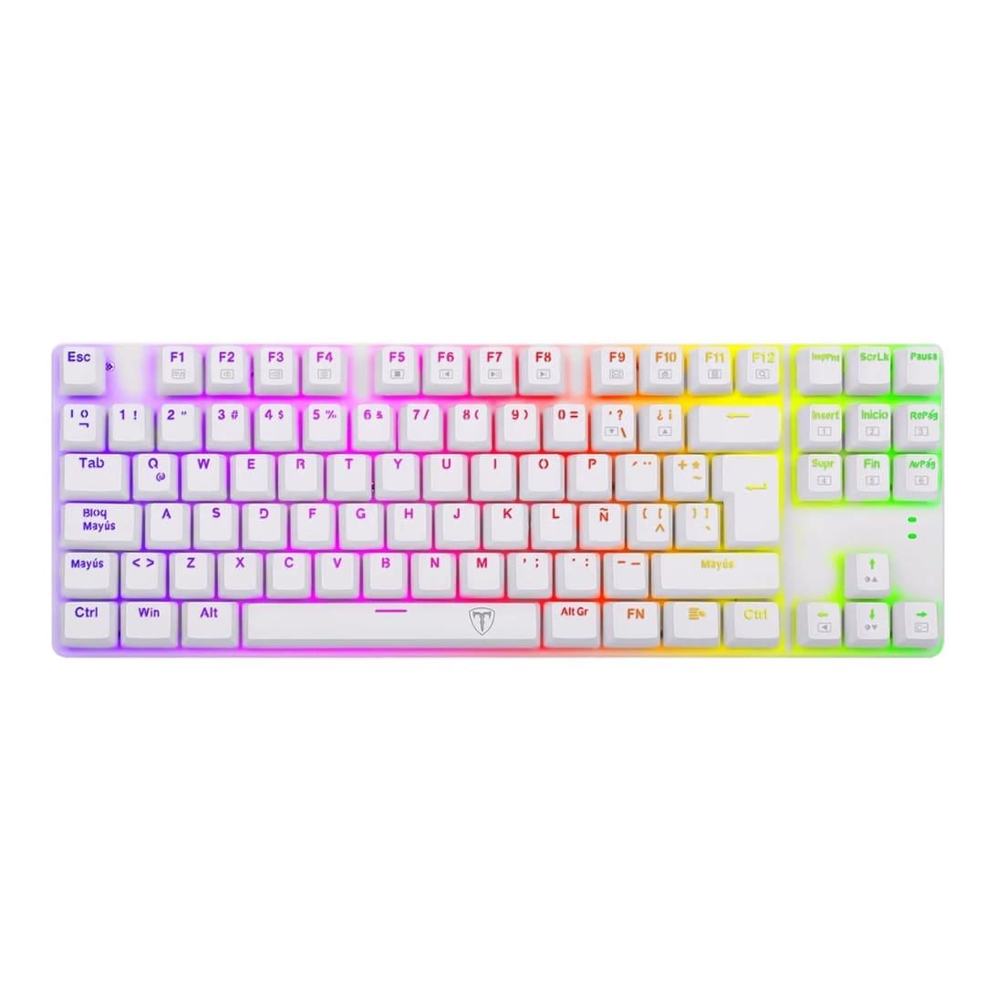 Teclado Mecanico T-Dagger T-TGK315W-BL BORA White Blue Switch
