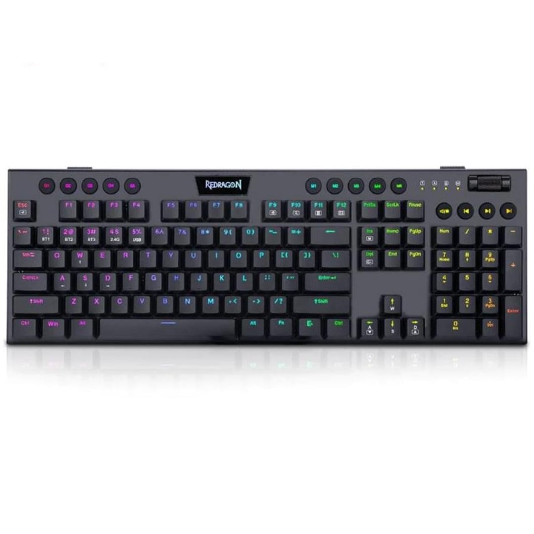 Teclado Redragon Horus FS Black red switch spanish wireless K618-RGB-SP RD