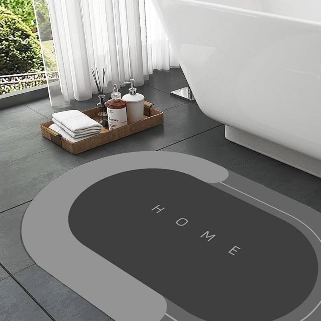Alfombra Antideslizante para Baño HOME Secado Rápido Moderno Antihongos
