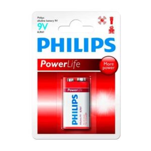 Bateria Alcalina Philips Power Life Alcalina 6LR-61P1B/97 9V - 1 Unidad