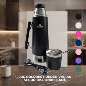 TERMO ELÉCTRICO 1200ML SIMIL PREMIUM CON MATE Y BOMBILLA