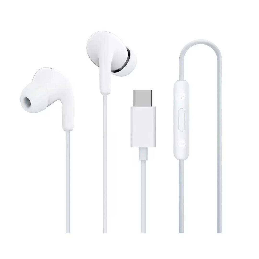 AURICULARES XIAOMI EARPHONES M2413E1 TYPE-C C/MIC CABO 1.25MT BHR8931GL WHITE