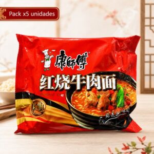 Ramen estofado de carne picante x5 Master Kong (Rojo)