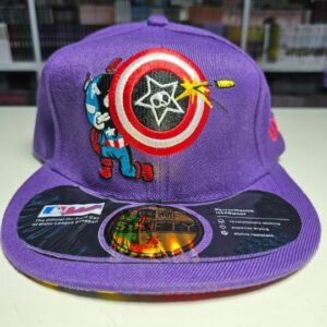 GORRA CAPITAN AMERICA VIOLETA (PLANA)