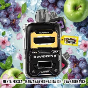 MAX BAR 30.000 PUFF cool mint - sour apple ice, sakura grape ice