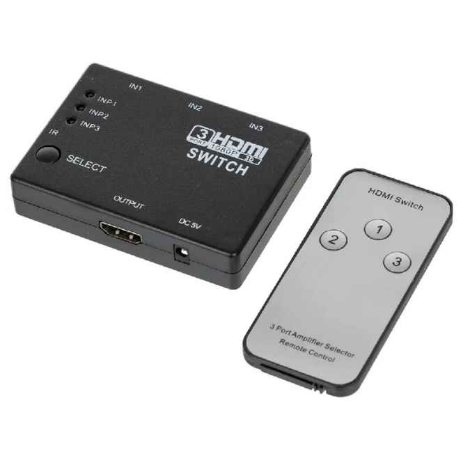 Switch HDMI 3 EN 1 con control remoto