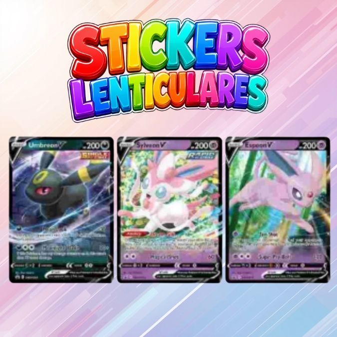 STICKER LENTICULAR CARTA SYLVEON - ESPEON - UMBREON V