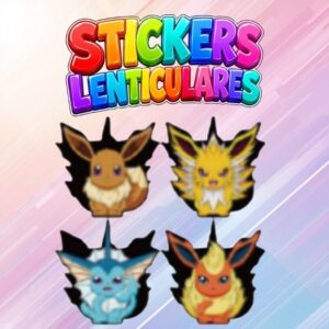 STICKER LENTICULAR EEVEE - FLAREON - VAPOREON - JOLTEON