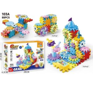 Bloques y Engranajes Dinosaurios x88pcs