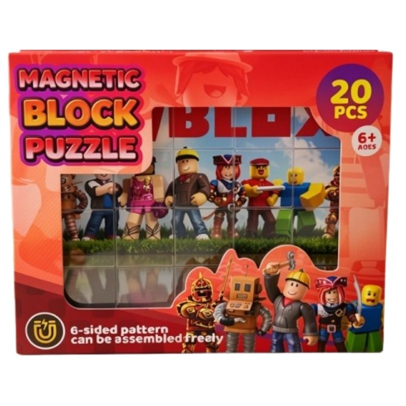 Rompecabezas de bloques magnéticos Roblox 20 piezas