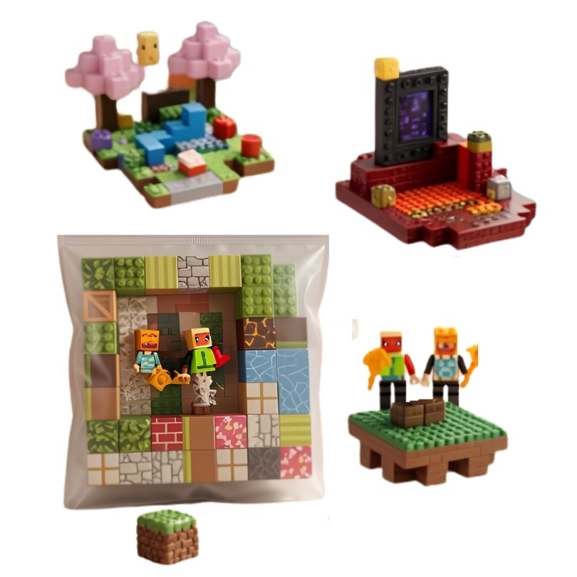 Bloques magnéticos estilo Minecraft x80