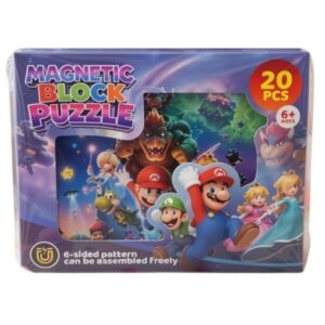 Rompecabezas de bloques magnéticos Super Mario Galaxy 20 piezas