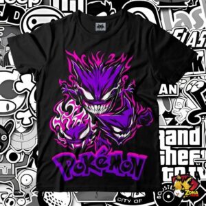 Remera Gastly, Hunter y Gengar - Pokemon L