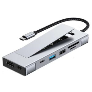 Hub USB-C 8 en 1 con case M.2, HDMI y lectores SD