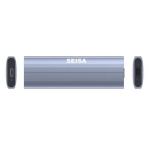 Carcasa dual Seisa para SSD M.2 SATA y NVMe USB-C
