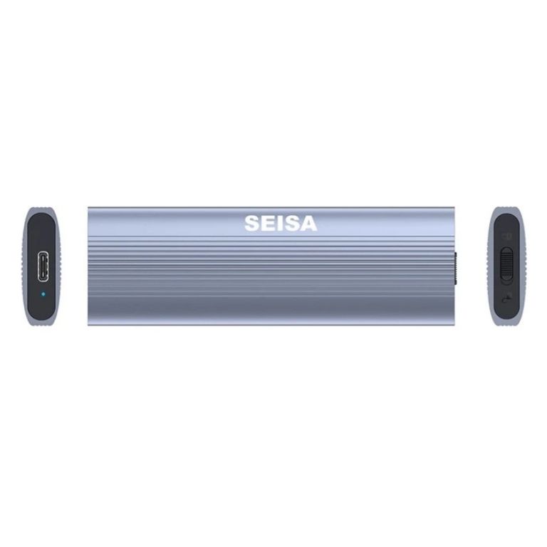 Carcasa dual Seisa para SSD M.2 SATA y NVMe USB-C