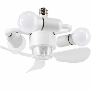 Ventilador de techo para portalámpara E27 con 3 focos