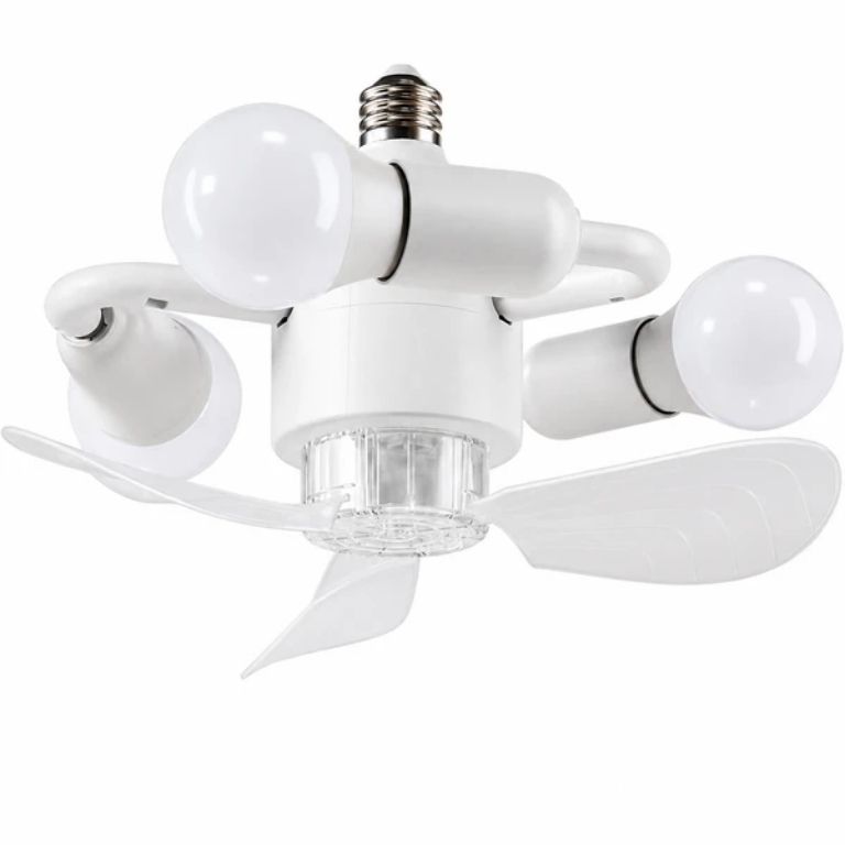 Ventilador de techo para portalámpara E27 con 3 focos