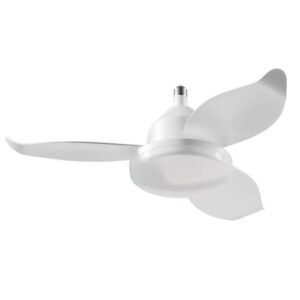 Ventilador de techo de 3 aspas para portalámpara E27 con luz LED